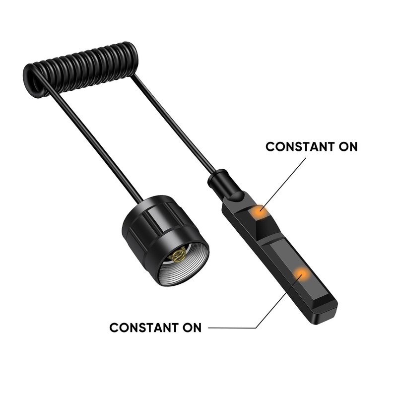 WINDFIRE Red Light Tactical Flashlight, 1 Light Mode, Adjustable Zoom