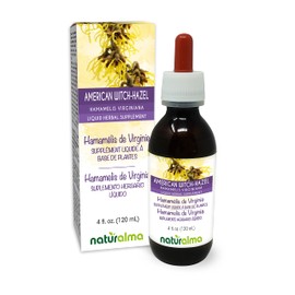 Naturalma American Witch-Hazel (Hamamelis virginiana) Leaf Alcohol-Free Tincture - 4 fl oz Liquid Extract in Drops - Herbal Supplement - Vegan