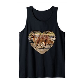 Collie Dog Breed Colorful Heart-shaped Art Design Tank Top