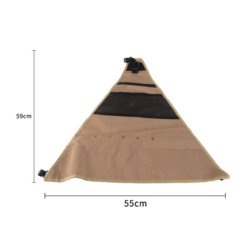 Camping Storage Bag Portable Triangle Oxford Cloth Tableware Hanging Organizer