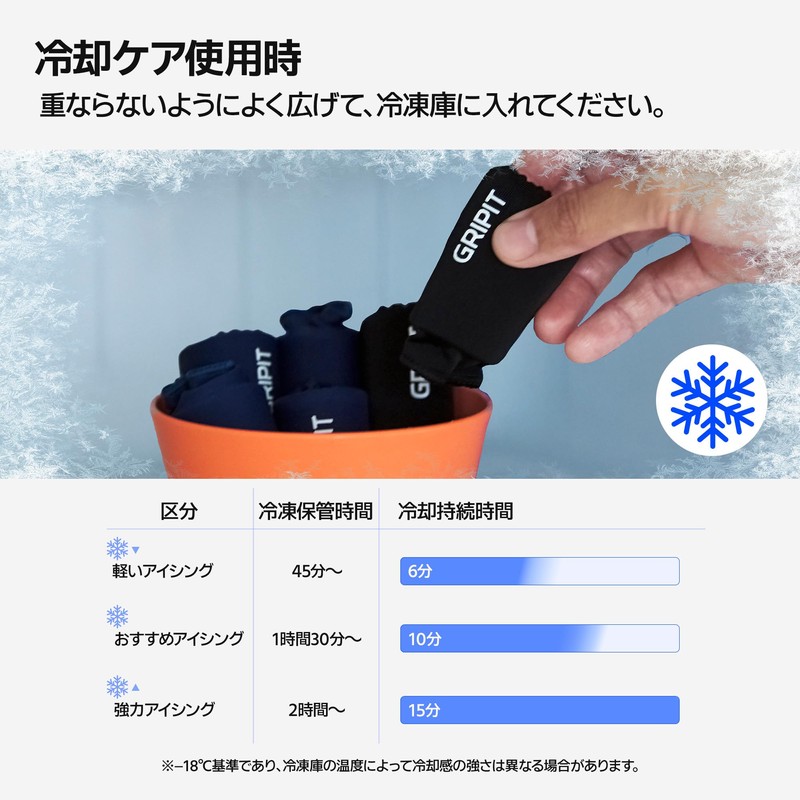 GRIPIT Finger Supporter, Cooling, Warm, 2-Way, Knuckle Supporter, Tendonitis, Trigger