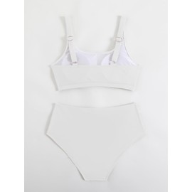 Savarana Women's High Waisted Bikini Sets Tummy Control Swimsuits Two Piece Bathing Suits 2025 Sporty Swimwear