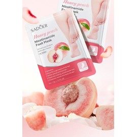 Peach Foot Mask, Exfoliating Treatment，Skin rejuvenating flower and fruit essence，foot mask，Moisturizing and lightening foot lines. Peach Foot Mask 35g 1pair