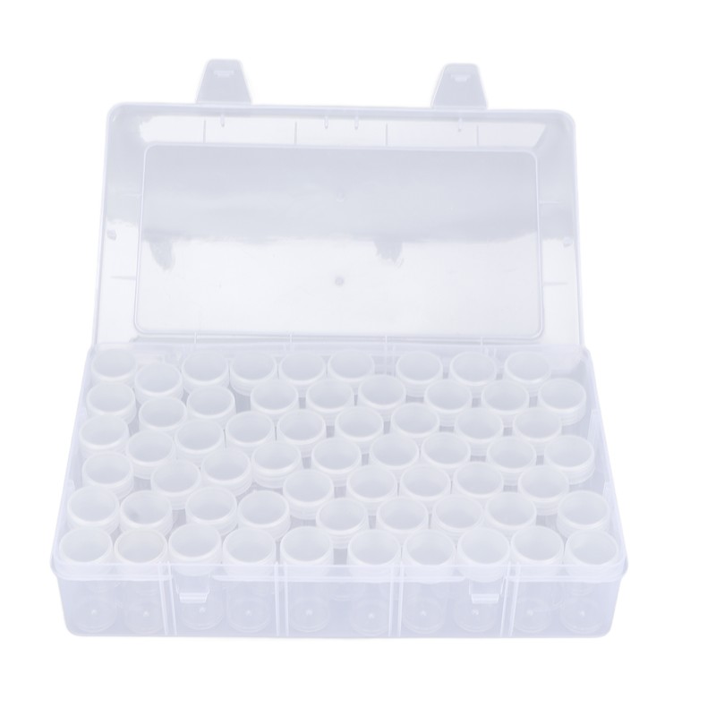 60pcs Diamond Painting Storage Containers Portable Plastic Bead Storing Bottle