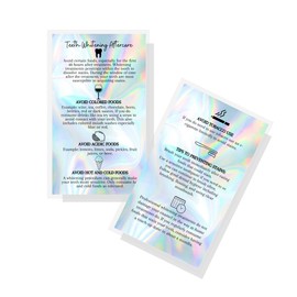 Teeth Whitening Aftercare Cards | 50 Pack | Size 2x3.5" inch Business Card | Wallet Sized Non Reflective Matte Rainbow Design (Teeth Whitening)