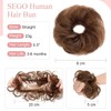 SEGO Human Hair Messy Bun Hair Scrunchies Curly Wavy Hair
