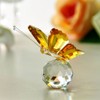 H&D Crystal Flying Butterfly with Crystal Ball Base Figurine Collection