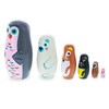BestPysanky Set of 6 Animals Wooden Nesting Dolls