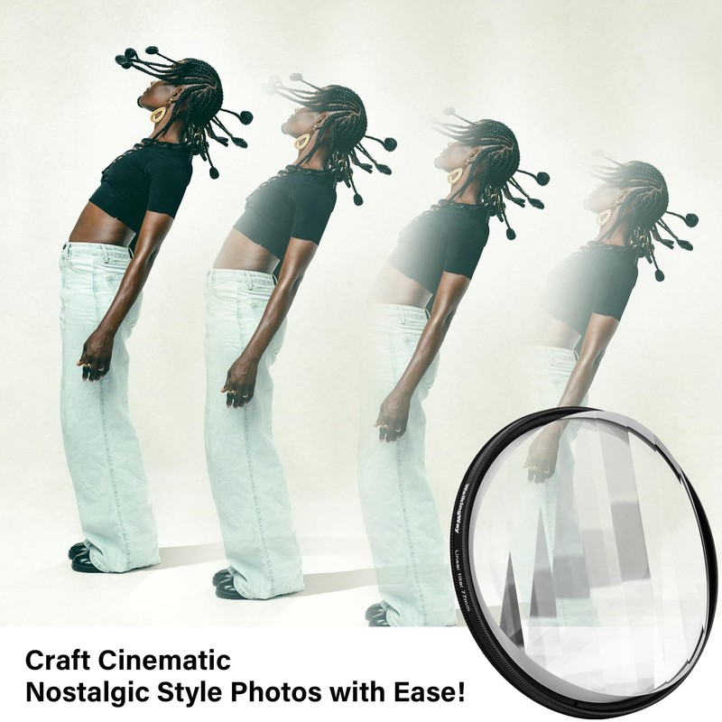 Walking Way 52mm Linear Prism Filter for Camera Lenses Creative