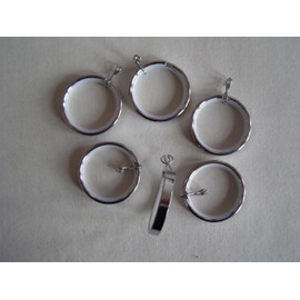jones 28MM METAL CURTAIN POLE RINGS - chrome, matt chrome, black nickel, antique brass (Chrome)