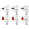 6 x Toilet Stickers Bathroom Equipment Pub Pissoir Urinal Funny
