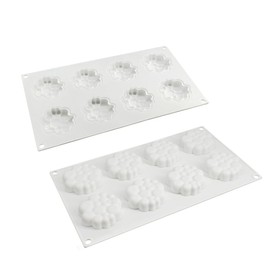 Silicone Mold for Baking Cakes,Soap Molds,Flower Shape Silicone Molds for Homemade French Dessert Mold for Pastry Chocolate,Jelly Chocolate Mold ＆ Ice Cube Tray (D_ Round Clouds Shape)