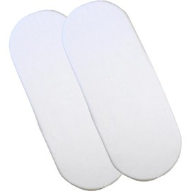 BabyPrem Baby Moses Bassinet Pack of 2 Fitted Cotton Sheets 77 x 38cm White