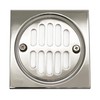 Westbrass R313-05 Square Brass Shower Tile with Round Strainer Grid