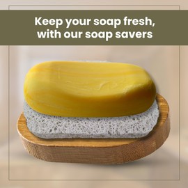 Gadgetime USA Soap Saver Pad - 6 Pack Soap Holder for Kitchen & Bathroom Use - Durable Non Slip Soap Dish, Shampoo Bar & Dish Soap - Large Size & Easy to Wash - Perfect for Travel - Self Draining