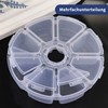 hurifeng 8 Compartment Storage Box - Round Plastic Sorting Box