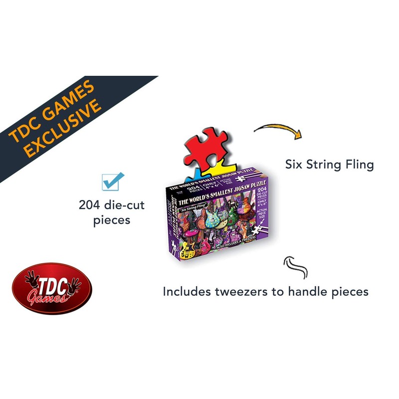 TDC Games World’s Smallest Jigsaw Puzzle, Six String Fling –