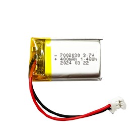FITHOOD 702030 Battery 3.7v 400mAh Lithium Polymer Rechargeable Battery with with JST Connector for Household Appliances