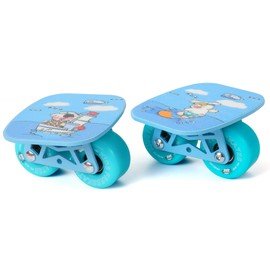 Freeskates Drift Board, Split Skateboard Small Portable with Metal Plate (Blue)