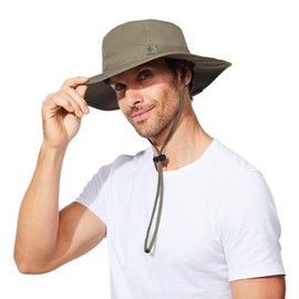 G GIEPHT Fishing Hat for Mens Sun Hat Wide Brim Bucket Hat SPF UV Protection XL XXL Large Size Big Head Hiking Beach Safari, Army Green63 （suitable:62cm-63cm）, XX-Large-3X-Large
