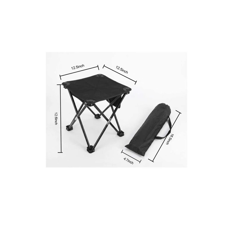 Jhdydz Portable Folding Camping Stool w/Foot Rest, Lightweight Mini Chair