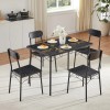 Vecelo 5 Piece Dining Table Set 4 Chairs Breakfast Wooden