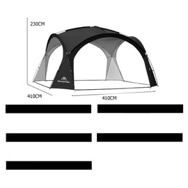 Mountainhiker Dome Tent - (160 * 160 * 90 inches) UV-Resistant, Waterproof, Windproof Outdoor shelter for 5-8 People, Easy to Set up, Suitable for Camping, Beach，Hiking Black