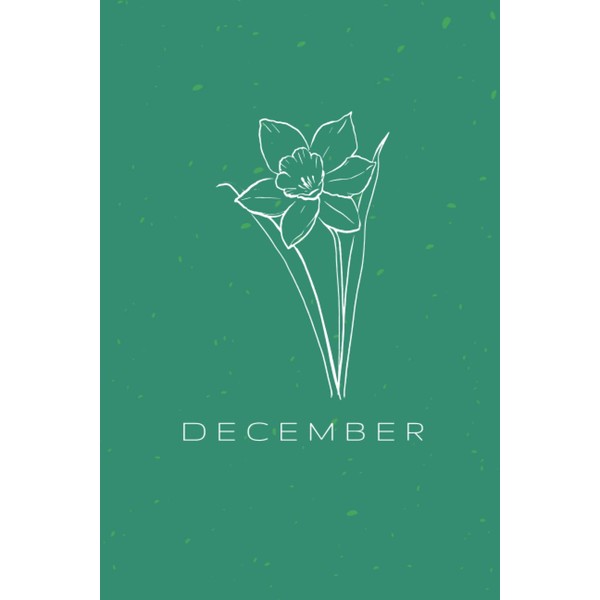 December Birth Flower Journal Narcissus Dotted Grid Paper Notebook