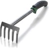 Edward Tools Mini Rastrillo Cultivador de Mano ErgoGrip de Acero