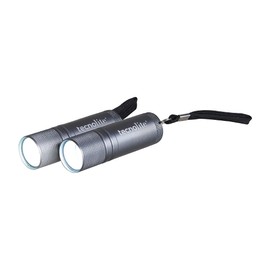 Tecnolite Paquete de 2 Linternas LED de Mano Portátil, Visión Nocturna, 15 m. de Distancia, 80 Lumens, 2 W, 4.5 VCD, Luz de Día 6 500 k, Color Negro  