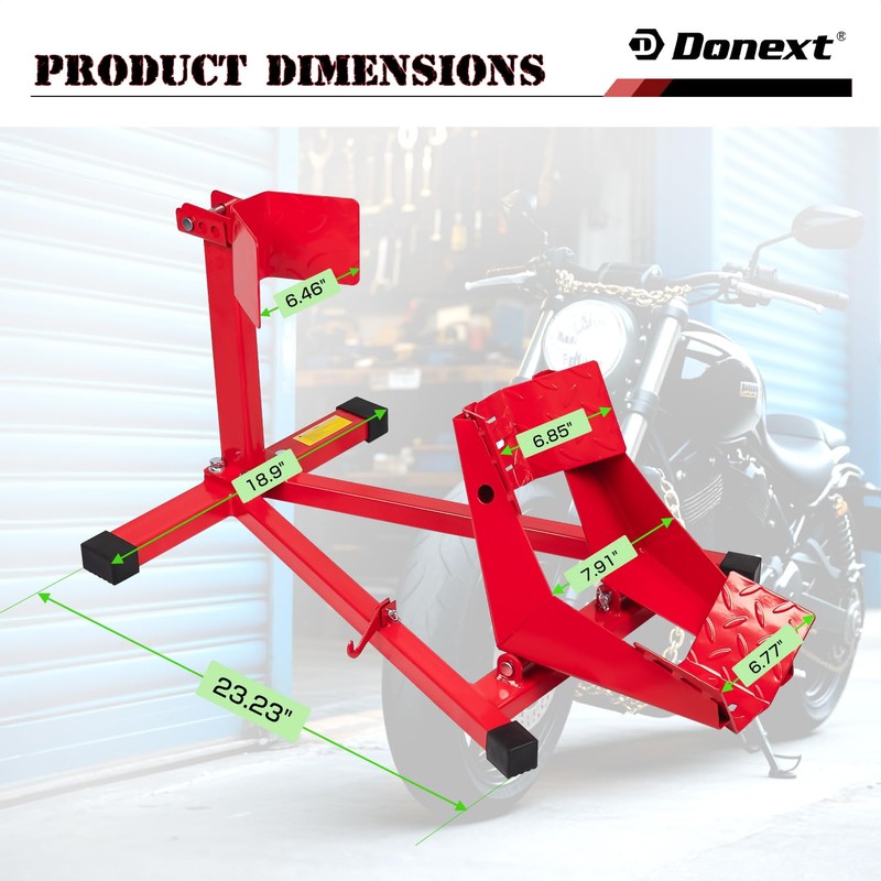 Donext Motorcycle Front Tire Chock, Adjustable Motorcycle Wheel Chock, 1500