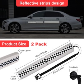 Magnetic Car Door Dent Protector for Non-Aluminum Door Removable Soft Cushion Magnetic Car Door Protector to Prevent Scratches and Dent Damage- Silver Gray 2 Pack