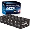 EASYPRINT (New Upgraded) Compatible (6xBlack) 962xl Ink Cartridges for HP