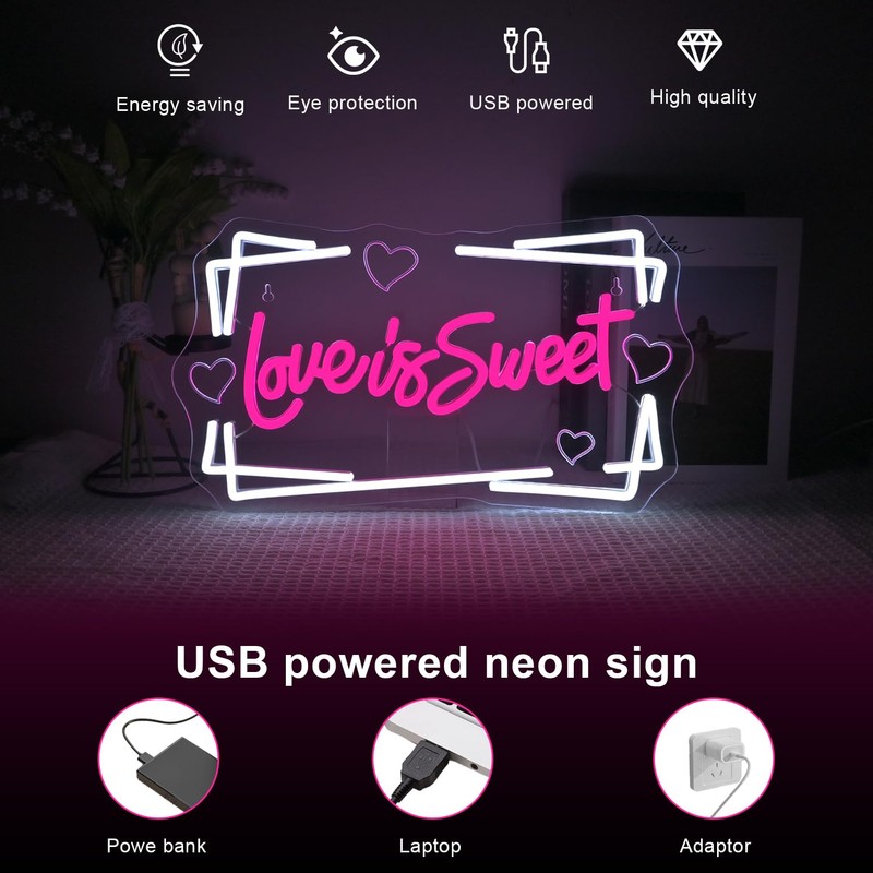 Love is Sweet Neon Sign