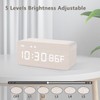 MOSITO Digital Wooden Alarm Clock with Wireless Charging, 0-100% Dimmer,