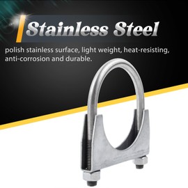 Westmotive, Stainless Steel U-Bolt Muffler/Exhaust Clamp Hanger (2.75")