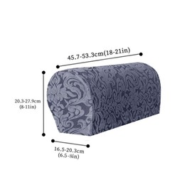 Faderr 2pcs/set Chair Arm Cover, Stretch Jacquard Sofa Armrest Cover, Tapestry Style Round Arm Caps Armrest Chair Covers, Anti-Slip Furniture Protector Slipcovers(Apricot)