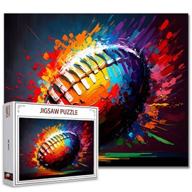 Tucocoo Rugby Jigsaw Puzzle 1000 Pieces Puzzles for Adults, Graffiti Style Jigsaw Puzzles for Challenging Family Activity Games DIY Puzzle for Home Wall Decor Gifts - 20 x 27 Inches