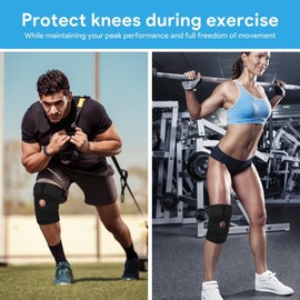 VASA NAMA 2PCS Rodillera Deportiva Ajustable, Protector de Rodillera con Almohadilla de Gel en la Rótula y Estabilizadores Laterales,Rodilleras de Soporte Para Gym, Bicicleta,Correr Hombres y Mujeres