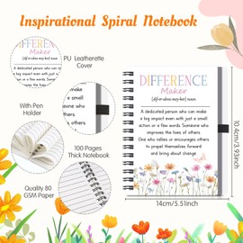 Sinmoe 3 Pcs Thank You Gifts for Colleagues Women Leaving Gifts Include Motivational Notebook, Inspirational Ballpoint Pen and Keyring for Men Teacher Employee Coworker (Difference)