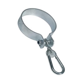 h2i Swing Hooks, Galvanised Steel, Diameter 120 mm, Pack of 2, Sturdy Corrosion-Resistant Safety Swing Clamp with Carabiner Hook, Cuff Hook for Ropes, Swing, Rope Ladder, Hammocks