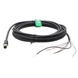 HangTon M8 6-pin GPIO Power I/O Open Cable for Basler Camera ace 2 V, boost R, racer 2 S, Vision System Sensor Industrial Automation Control, A Coding, Shielded, 1m