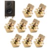 8 Pcs Speaker Spike Copper Stand Feet Cone Base Pads