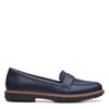 Clarks Raisie - Mocasines para Mujer, Cuero Azul Marino, 22