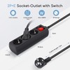 Aigostar 3-Way Power Strip with Switch Table Socket Child Lock