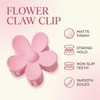 2Pcs Pink Hair Claw Clips Flower Shaped Plastic Jaw Clips