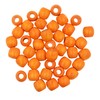 Mandala Crafts 200 Orange Large Hole Barrel Wooden Beads for