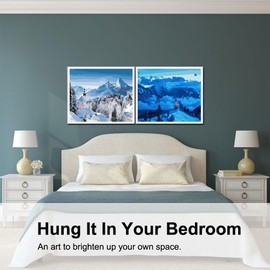 BAISITE Paint by Numbers Kit for Adults Beginners,16" Wx12 L 2 Pack Canvas for Painting Kits for Adults in Colorful Box-BAIPBN619-620