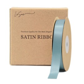 LASOIE Satin Ribbon for Flower Bouquet Gift Wrapping for Crafts Bows for Girls Hair Presents Bookmarks Birthday Party Decorations Wedding Invitations Decorative for Craft Powder Blue 16mm 5/8 Inches