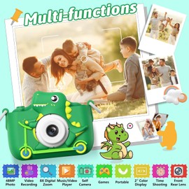 Mgaolo Kids Camera Toys,Children Digital Camera Gift with HD Video for Girls Boys 3-12 Age,Birthday Festival Chritmas Present for 3 4 5 6 7 8 9 Year Old Child (Green)